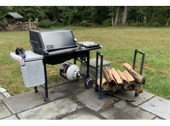 Weber Grill W/Side Burner & Small Log Holder