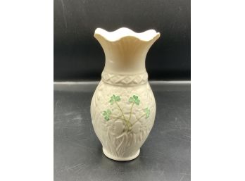 Belleek Blarney Woolen Mills Vase ~ First Edition ~