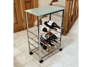 Rolling Wine Cart