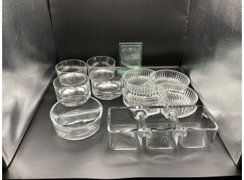 Modern Glass Lot ~ Bowls, Vase & More ~
