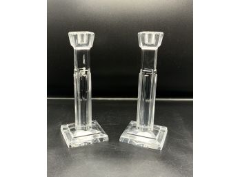 Beautiful Waterford Crystal Candlesticks ~ Signed ~