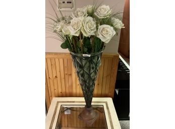 Mikasa Trumpet Vase W/Flowers  Retail $195.00