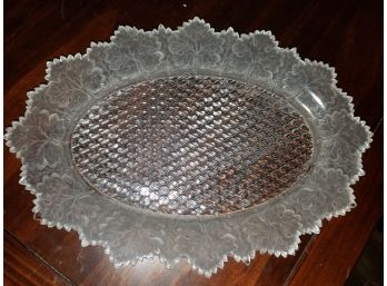 Stunning  Oval Crystal Platter