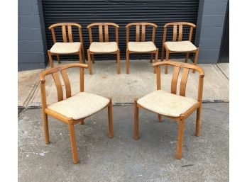 Set Of 6 Vintage Hans J Frydendal Teak Dining Chairs For Boltinge Stolefabrik