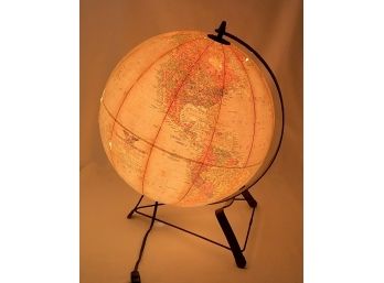 Mid Century Illuminated Globe Stand
