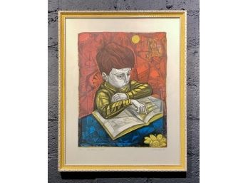 Vintage Irving Amen Signed/Numbered Lithograph Titled The Magic Word