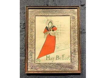 Vintage Toulouse Lautrec May Belfort Lithograph