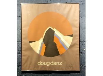 Vintage Hand Signed Doug Danz Mountain Silkscreen Poster