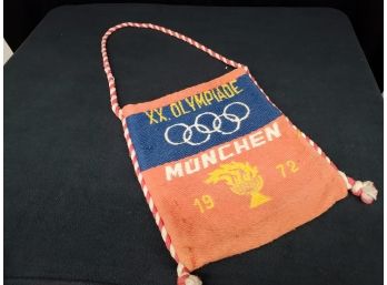 Vintage XX Olympiad Munchen 1972 - Munich Germany Olympics Hand Woven Purse