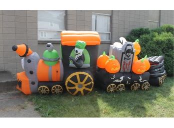 Large Halloween Ghost Train Blowup Lawn Decoration - TAKE PICTURE OF BOX