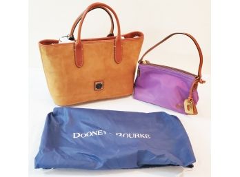 Two Brand New Dooney & Bourke Ladies Purses - Amber Suede 'brielle'