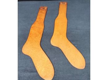 Pair Of Vintage Wooden JOS. T. Pearson & Sons Factory Stocking Stretchers Circa 1940s