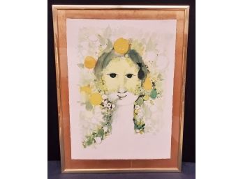 Framed Mid Century Modern Abstract Signed Lithograph