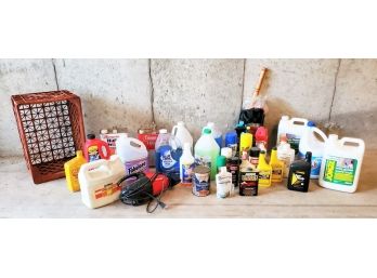 Mixed Lot Of Home And Auto Cleaning Products And More