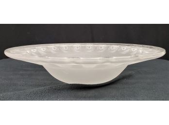 Large Frosted Crystal Pierced Center Piece Bowl