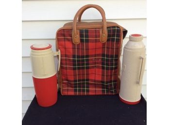 Two Vintage Thermos