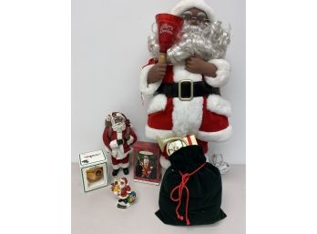 African American Christmas And Santa Claus Lot