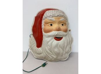 Vintage Noma 19' Hanging Plastic Santa Claus Face