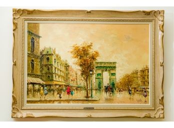 Large Framed Oil Painting By Antonio DeVity