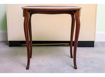 Mahogany Side Table With Queen Anne Legs