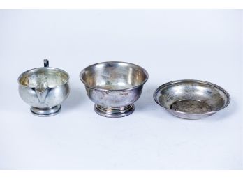 Sterling Silver Cup Bowl & Dish