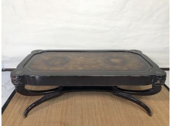 Vintage Leather Topped Coffee Table
