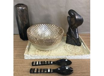 6pc Decorative And Serving Lot