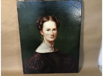 Print On Canvas Female Portrait, Antique Reproduction