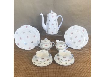 Shelley China Tea Set  Rose Pansy 'Forget Me Not' Pattern