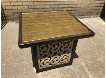 Side Table With Gold Leafed Look Top