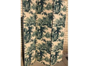 Three Panel Toile Screen, Double Sided
