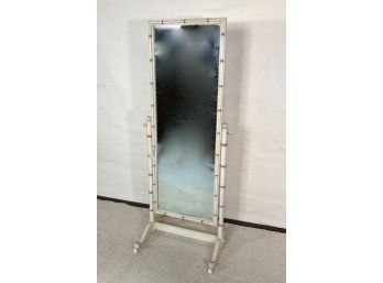 Vintage 1960s Thomasville Faux Bamboo Standing Mirror