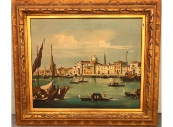 Venice, Antique Oil On Canvas, Signed D. Colli