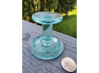 Rare Aqua Antique Glass Insulator - Dumbell Shape - #16