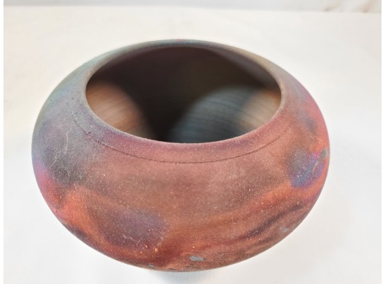 Handmade Matte Finish Signed Pottery Bowl