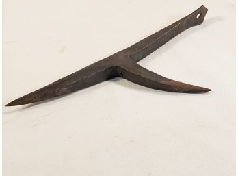 Vintage Hand Wrought Cast Iron Decorative Gothic Spike Hook