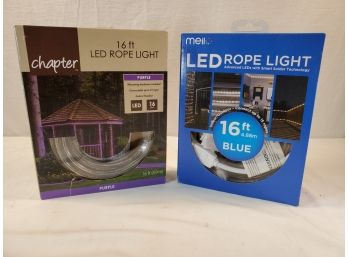 Two New Packages Brand New 16 Foot LED Rope Lighting  - Blue And Purple