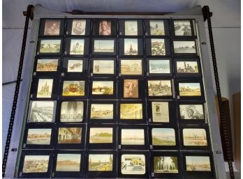 Forty Two Antique Black & White & Color Glass Picture Slides - Russia - Lot 1