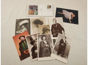 Assortment Of Vintage Movie Star Poster Post Cards & USPS First Day Of Issue Postage Hollywood Composures