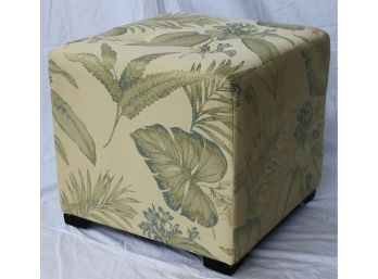 Floral Patterned Square Ottoman