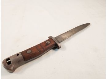 Antique Dagger/Bayonet W/Wood Handle-Possibly Was A 1917 US American Enfield Bayonet Made Into A Trench Knife