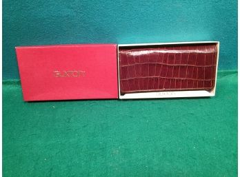 Beautiful Vintage New Old Stock BUXTON MUNDI Leather Organizer Clutch In Original Box. Mint.