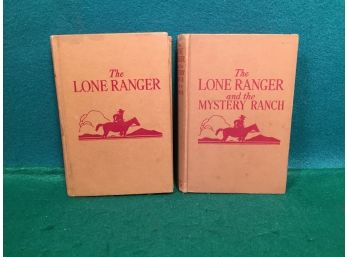 Two (2) Antique Book From 'The Lone Ranger.' Written By Fran Striker. 1936 + 1938.