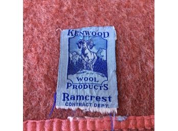 Two (2) Vintage Kenwood Ramcrest Wool Blankets. 69' X 75 1/2'.  Both In Very Good Condition.