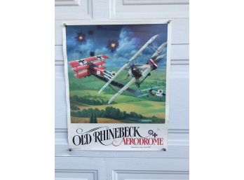Vintage Old Rhinebeck Aerodrome Color Poster. Rhinebeck, New York. Ready For Framing And Hanging.