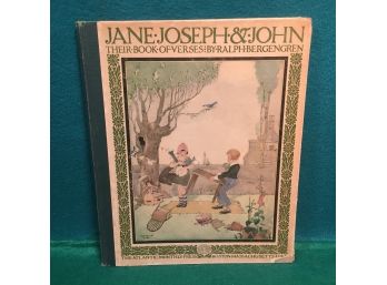 Antique Children's Book. Jane Joseph & John. Their Book Of Verses. Ralph Bergengren. Published 1921.