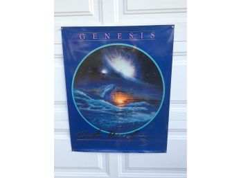 Signed Color Poster. 'GENESIS' Christian Riese Lassen. Galerie Lassen Maui. 1991. On Heavy Glossy Paper Stock