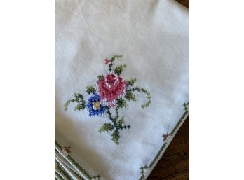 Matching Table Cloth And Napkins Embroidered