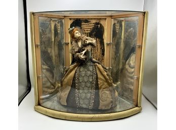 Antique Queen Elizabeth I Pin Cushion In Hughes Brushes Display Box