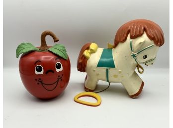 Fisher Price Pony 1968 Musical & Happy Apple 1972